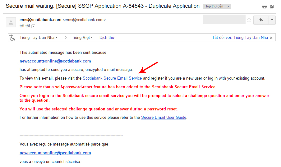 Kích hoạt email hệ thống scotiabank 1.1.1