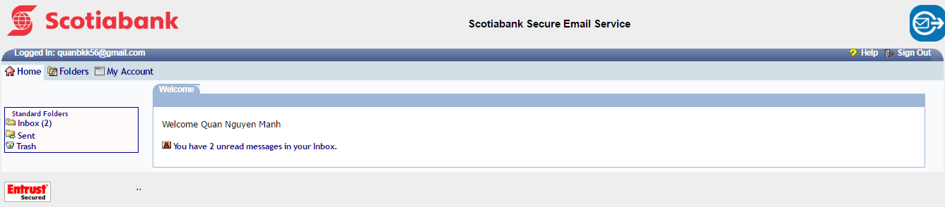 Kích hoạt email hệ thống scotiabank 3.2