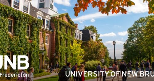 University of New Brunswick – Học bổng CAD 500 – CAD 100.000 Dành cho học sinh trung học đăng ký bậc đại học