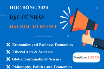 Du Học Hà Lan: Học Bổng Lên Tới €17.000 Dành Cho Bậc Cử Nhân Đến Từ Trường ĐH Nghiên Cứu Utrecht University