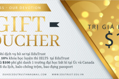🎁🎁 Cơ Hội Nhận Gift Voucher Trị Giá Lên Tới 100$ Khi Tham Dự Hội Thảo Úc & Canada
