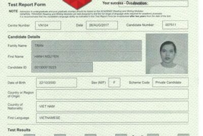 Chúc mừng Bạn Trần Hạnh Nguyên, Học sinh trường THPT Chuyên Ngoại Ngữ, Hà Nội, Đạt IELTS 7.0