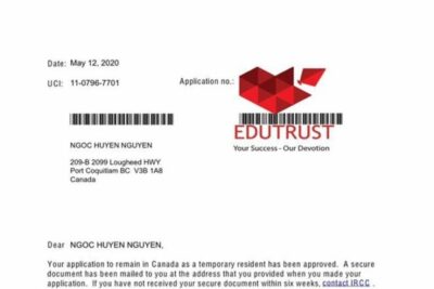 🍁🍁 Chúc Mừng Bạn Nguyễn Ngọc Huyền Đã Chuyển Đổi Visa Du Lịch Sang Visa Du Học Canada Thành Công