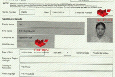 Chúc Mừng Đào Thị Hoàng Anh Với Điểm IELTS 5.0