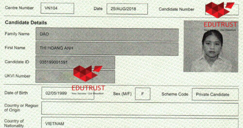 Chúc Mừng Đào Thị Hoàng Anh Với Điểm IELTS 5.0