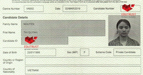 Chúc mừng học viên Nguyễn Thị Quỳnh đã xuất sắc đạt kết quả IELTS 6.5