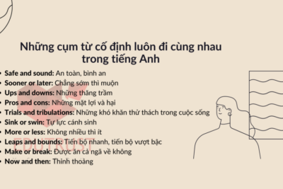 Mách Bạn Một Số Cụm Từ Cố Định Luôn Đi Cùng Nhau Trong Tiếng Anh