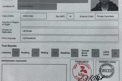 Chúc Mừng Học Sinh Đạt 6.0 IELTS Tất Cả Các Band Chỉ Trong 4 Tháng