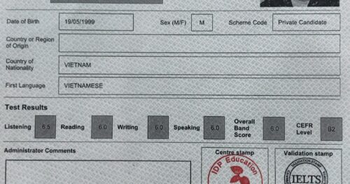 Chúc Mừng Học Sinh Đạt 6.0 IELTS Tất Cả Các Band Chỉ Trong 4 Tháng