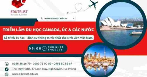 Du học EduTrust: Quảng cáo triển lãm du học Hải Phòng tháng 8.2023