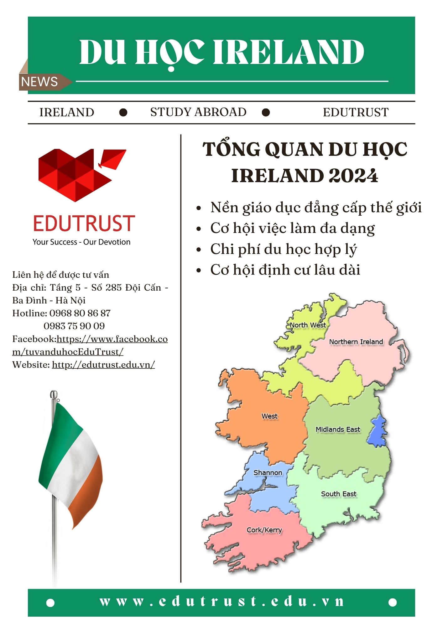 DU HỌC IRELAND 2024 - ƯU ĐIỂM VÀ HẠN CHẾ