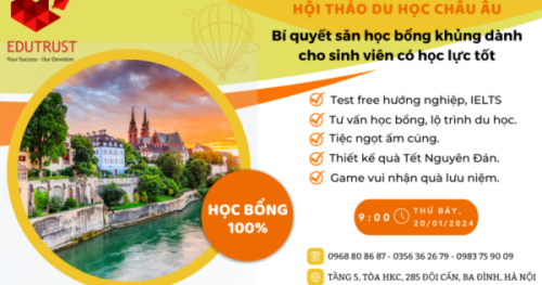 Du học Châu Âu: Thư mời tham gia hội thảo tháng 1.2024