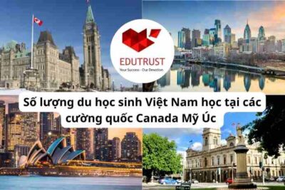 Du học EduTrust: Số lượng du học sinh Việt Nam học tại các cường quốc Canada Mỹ Úc