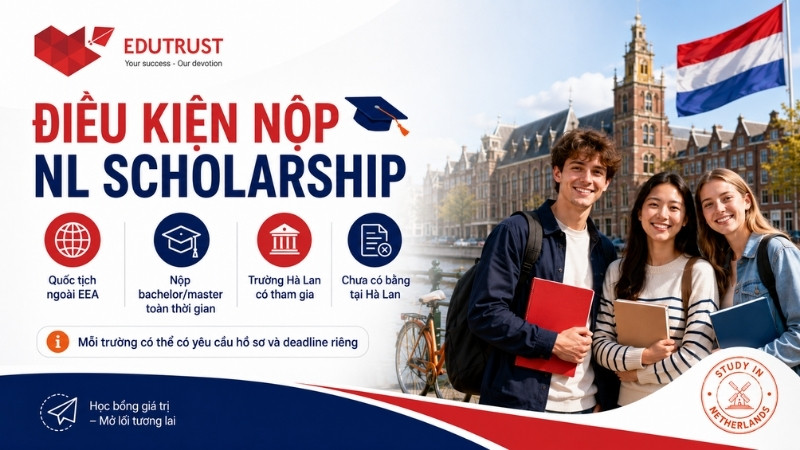 Điều kiện nộp học bổng NL Scholarship