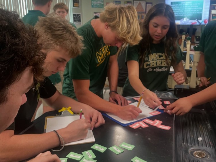 Nhóm học sinh Melbourne Central Catholic High School đang học tập