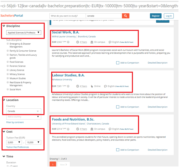Tìm kiếm theo giá tiền 