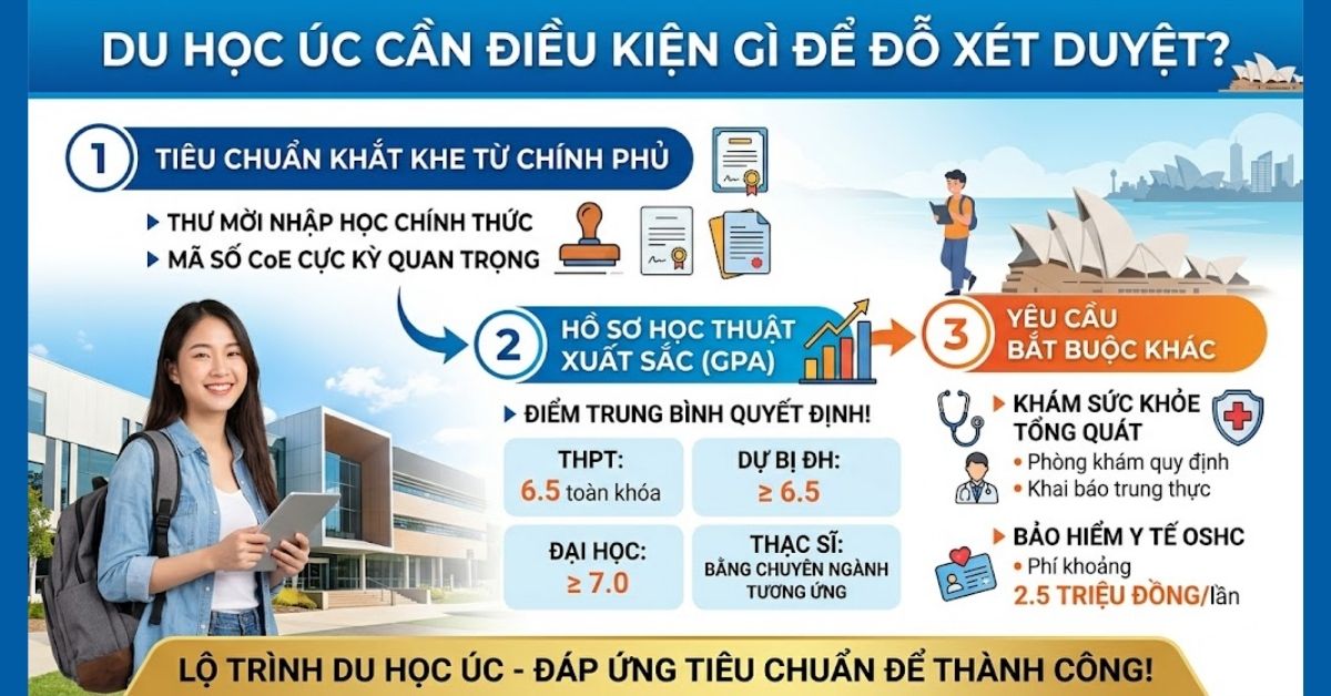 Du học Úc cần điều kiện gì để đỗ xét duyệt?