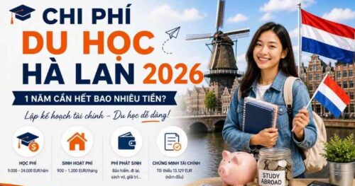 Chi phí du học Hà Lan 2026: 1 năm cần hết bao nhiêu tiền?